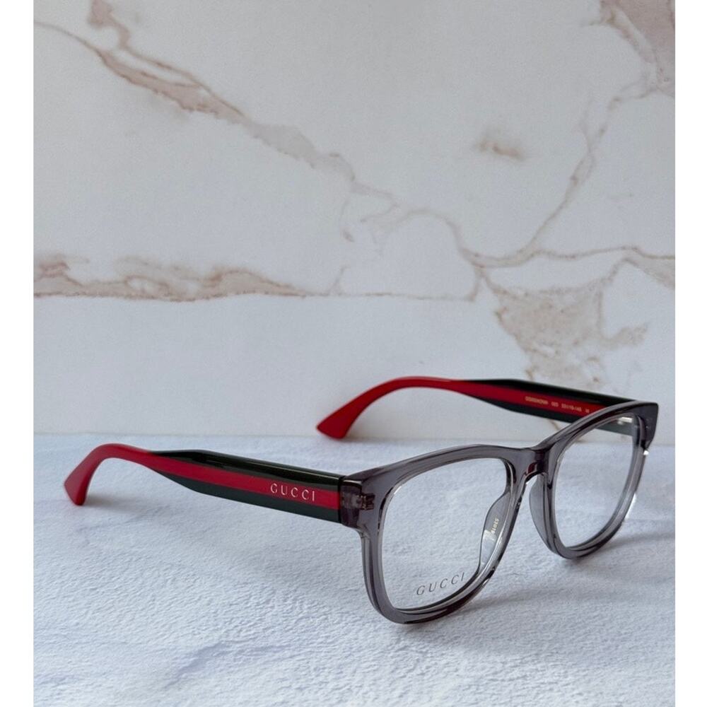 NEW Gucci GG0004ONN Unisex Grey Eyeglasses Frames